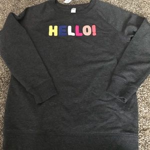 Old Navy gray Hello sweatshirt XS